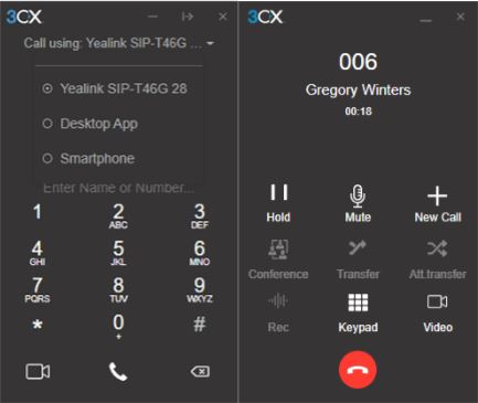 3cx how to call