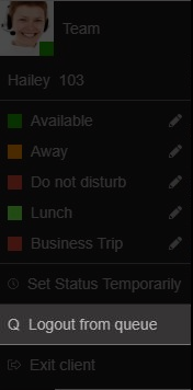 3CX how to log out of call queue