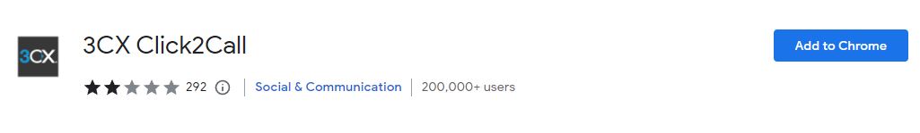 3CX Click2Call Chrome Extension