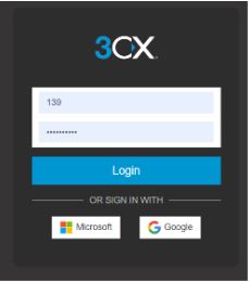 Screenshot: To access your 3CX account, refer to the "Welcome to 3CX | Your Account Details" email. If your administrat