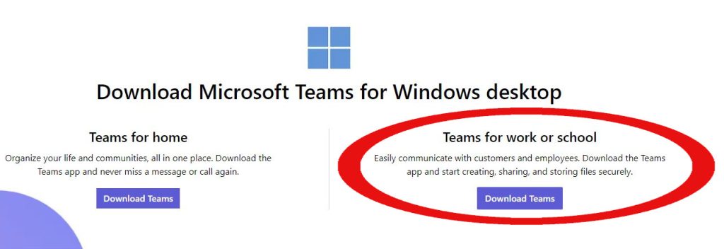 Screenshot: The application will download