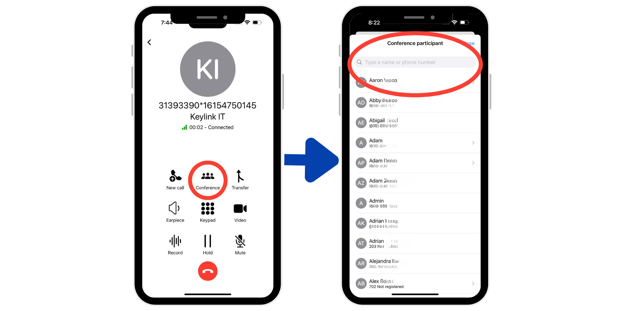 connected mobile call-conference