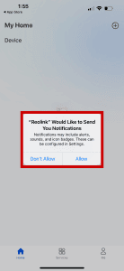 Screenshot: When prompted, tap Allow or Don't Allow to receive critcal alerts